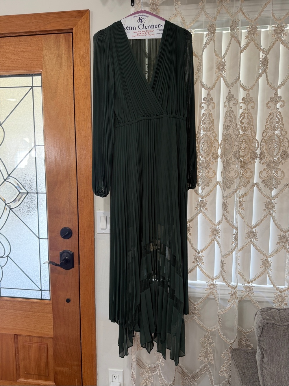 Elegant Dark Green Midi Dress